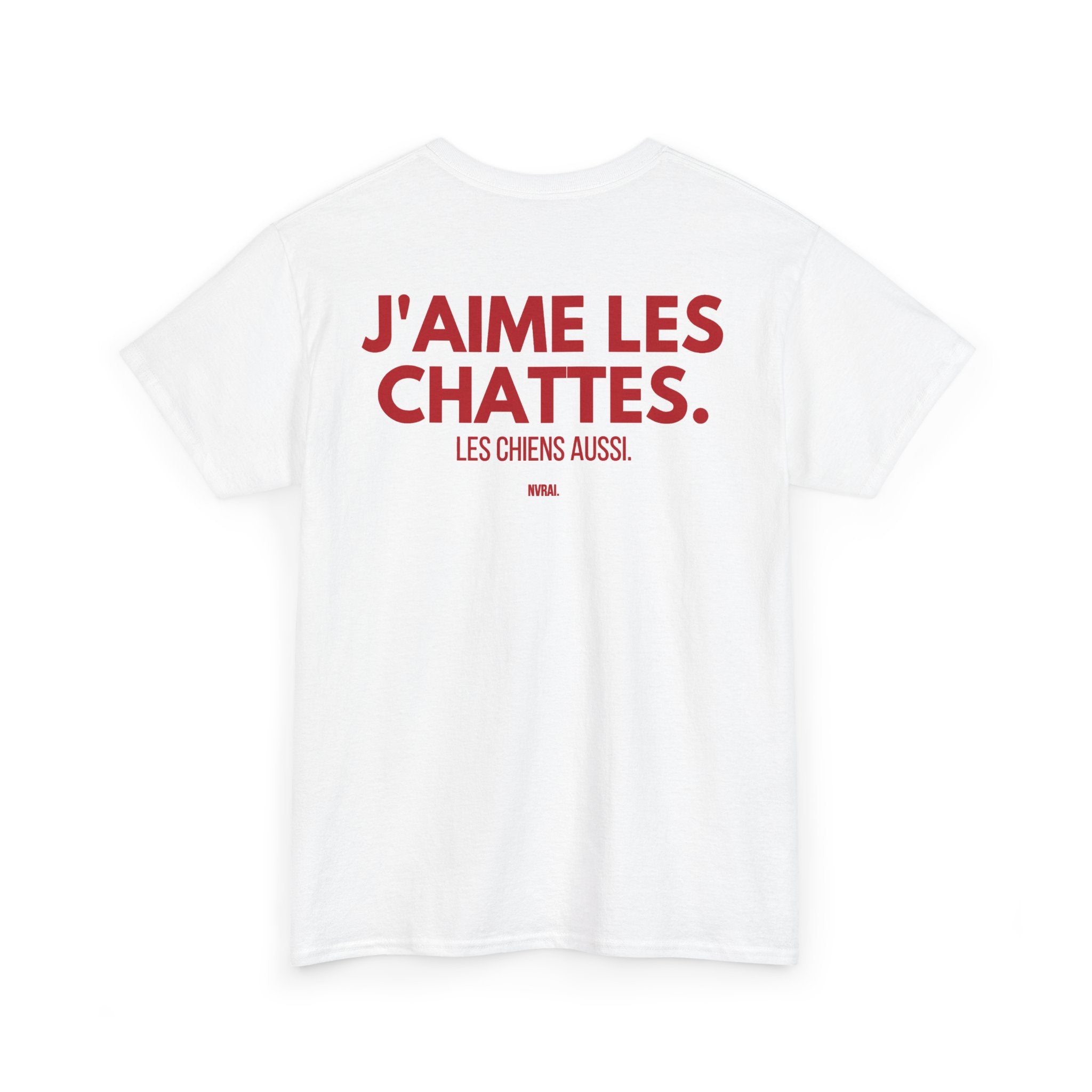 T-shirt  " J'aime les chattes "